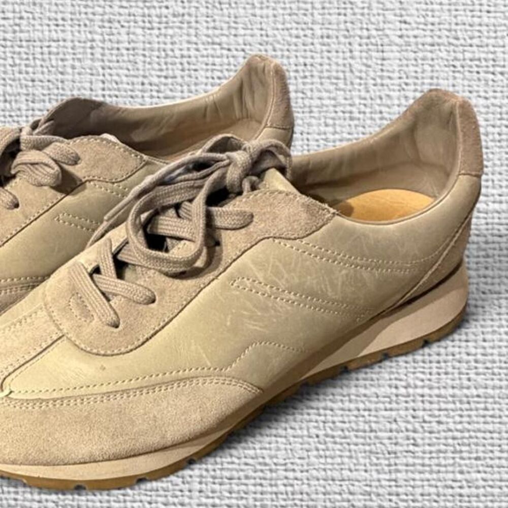 Koio Men's Grey and Cream Trainers